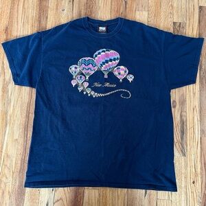 Vintage 90s New Mexico Hot Air Balloon Sportex Graphic Tee Shirt Navy XL